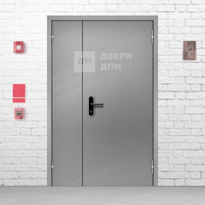 Полуторная искронедающая дверь зеленая ДП-251